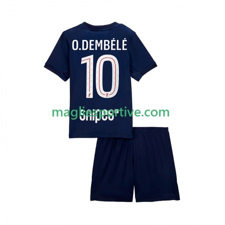 Completo Calcio Paris Saint Germain Ousmane Dembele 10 Bambino Divisa Prima 2025-2026